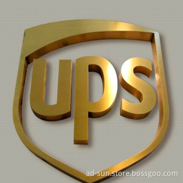 Copper Finish Solid/Empty Metal Letter Sign for Brand Store